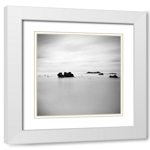 Beach White Modern Wood Framed Art Print with Double Matting by PhotoINC Studio