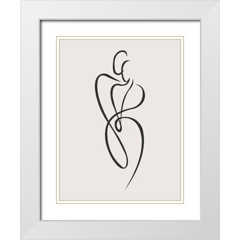 Behind Every Strong Man White Modern Wood Framed Art Print with Double Matting by Incado