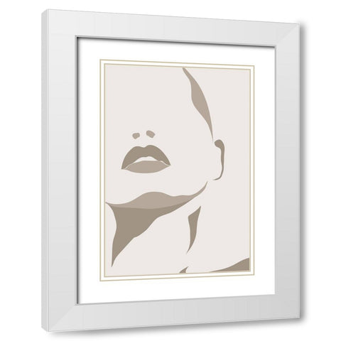 Proud Woman White Modern Wood Framed Art Print with Double Matting by Incado