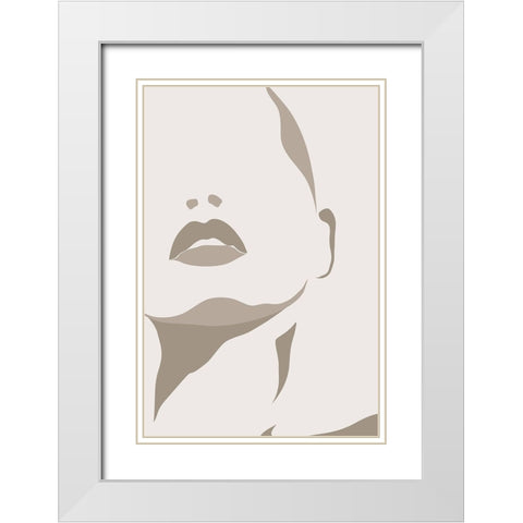 Proud Woman White Modern Wood Framed Art Print with Double Matting by Incado