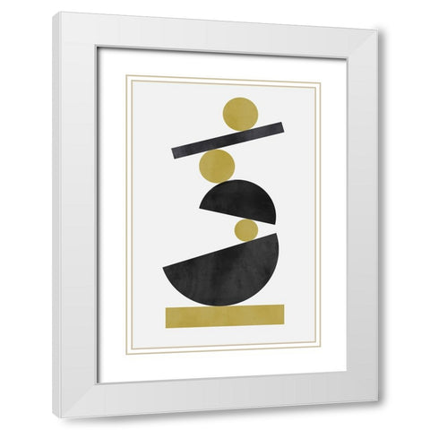Mid Century Mod III White Modern Wood Framed Art Print with Double Matting by Incado
