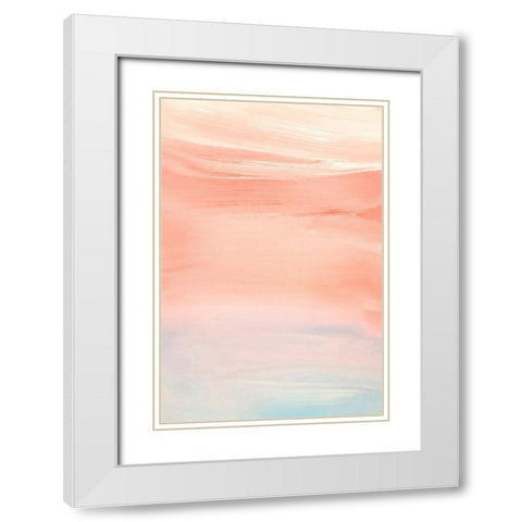 Pink Sky White Modern Wood Framed Art Print with Double Matting by Incado