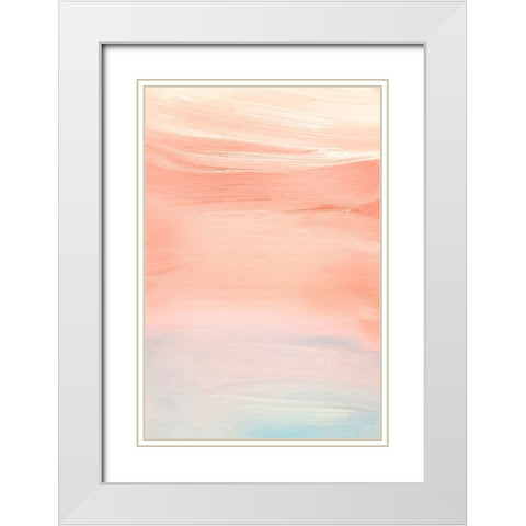 Pink Sky White Modern Wood Framed Art Print with Double Matting by Incado