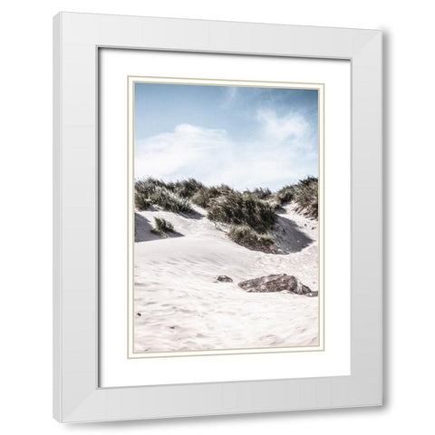 Coastal IV White Modern Wood Framed Art Print with Double Matting by Incado
