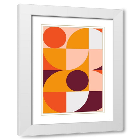 Mid Century Mod II White Modern Wood Framed Art Print with Double Matting by Incado