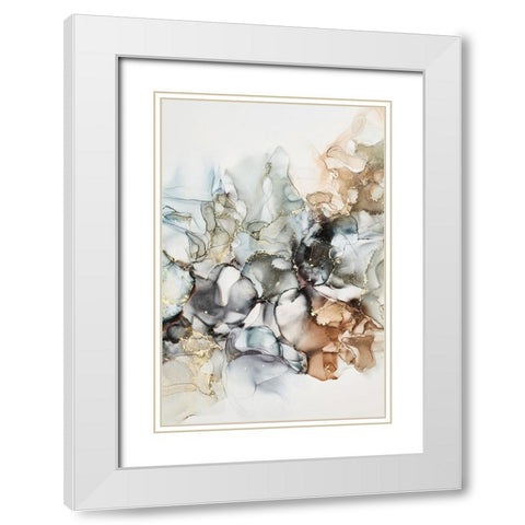 Cosmos I White Modern Wood Framed Art Print with Double Matting by Incado