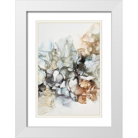 Cosmos I White Modern Wood Framed Art Print with Double Matting by Incado