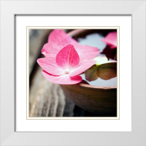 Zen Bowl White Modern Wood Framed Art Print with Double Matting by PhotoINC Studio