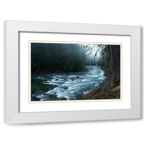 River White Modern Wood Framed Art Print with Double Matting by PhotoINC Studio