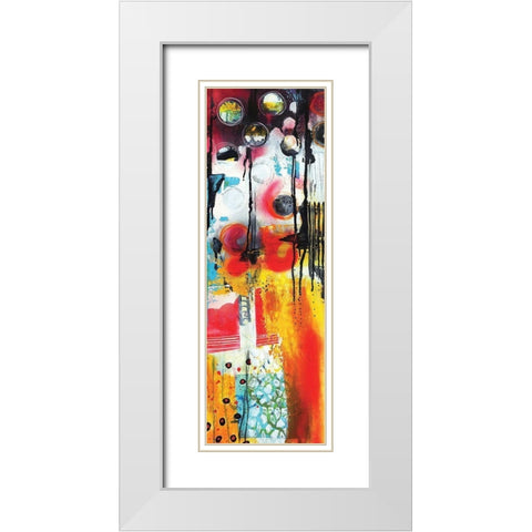 Abstract II White Modern Wood Framed Art Print with Double Matting by PhotoINC Studio