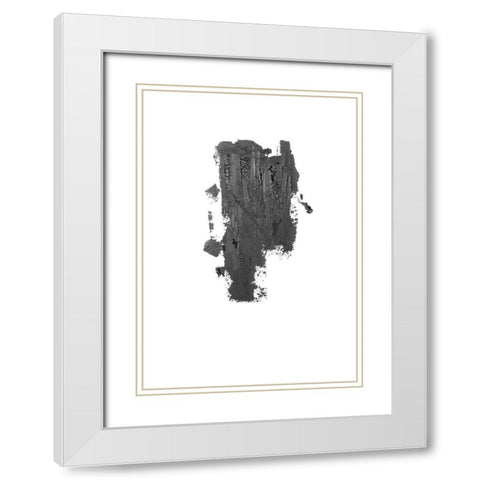 Coal I White Modern Wood Framed Art Print with Double Matting by Incado