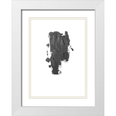 Coal I White Modern Wood Framed Art Print with Double Matting by Incado