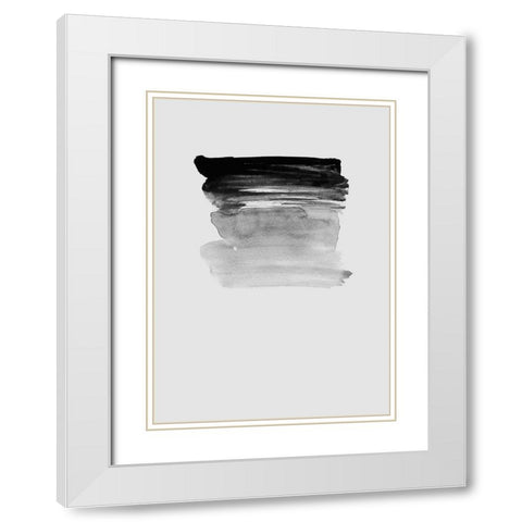 Grey I White Modern Wood Framed Art Print with Double Matting by Incado