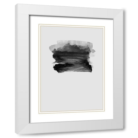 Grey II White Modern Wood Framed Art Print with Double Matting by Incado