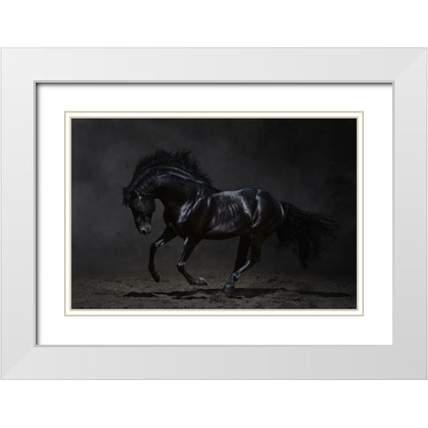 Onyx White Modern Wood Framed Art Print with Double Matting by PhotoINC Studio