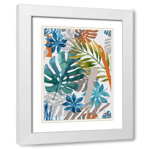 Vibes II White Modern Wood Framed Art Print with Double Matting by Incado
