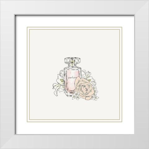 Perfume VII White Modern Wood Framed Art Print with Double Matting by Incado