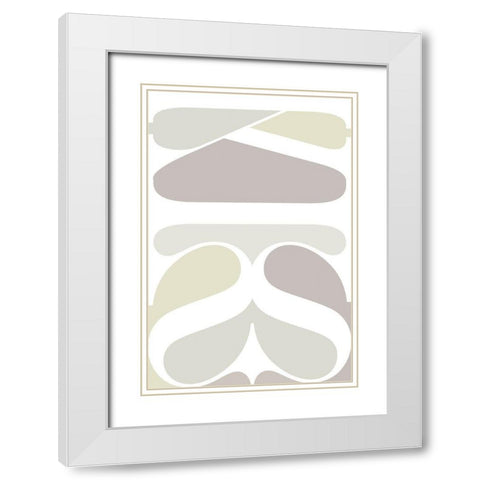 Kiss White Modern Wood Framed Art Print with Double Matting by TypeLike