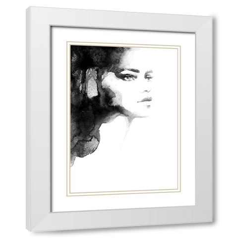 Forest Queen White Modern Wood Framed Art Print with Double Matting by Incado
