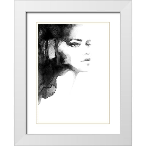 Forest Queen White Modern Wood Framed Art Print with Double Matting by Incado