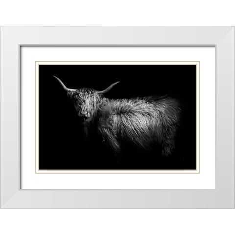 Hello White Modern Wood Framed Art Print with Double Matting by PhotoINC Studio