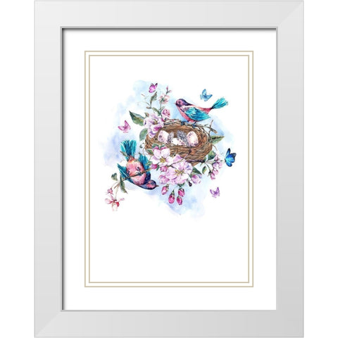 New beginning White Modern Wood Framed Art Print with Double Matting by Incado