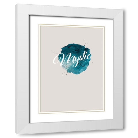 Mystic Water White Modern Wood Framed Art Print with Double Matting by TypeLike