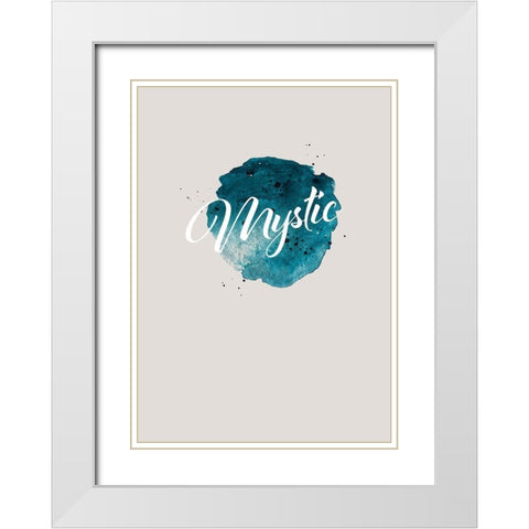 Mystic Water White Modern Wood Framed Art Print with Double Matting by TypeLike