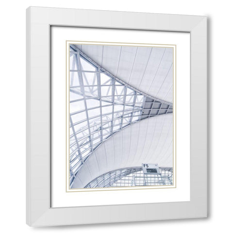 Airport White Modern Wood Framed Art Print with Double Matting by PhotoINC Studio