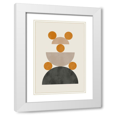 Mid Century Mod I White Modern Wood Framed Art Print with Double Matting by Incado