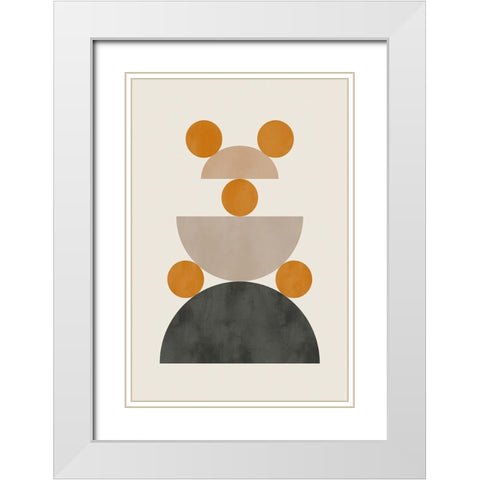Mid Century Mod I White Modern Wood Framed Art Print with Double Matting by Incado
