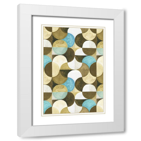 Geometric II White Modern Wood Framed Art Print with Double Matting by Incado