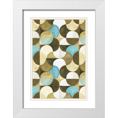 Geometric II White Modern Wood Framed Art Print with Double Matting by Incado