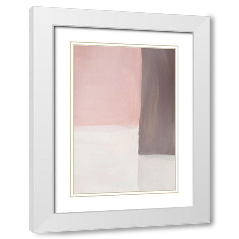 Pink Pleasure II White Modern Wood Framed Art Print with Double Matting by Incado