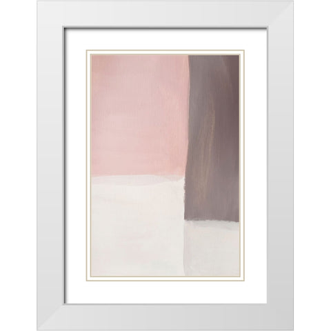 Pink Pleasure II White Modern Wood Framed Art Print with Double Matting by Incado