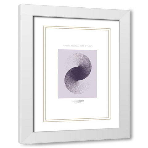 Future Form II White Modern Wood Framed Art Print with Double Matting by Incado