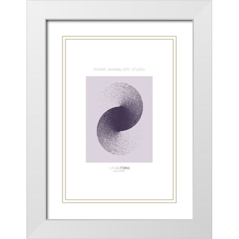 Future Form II White Modern Wood Framed Art Print with Double Matting by Incado