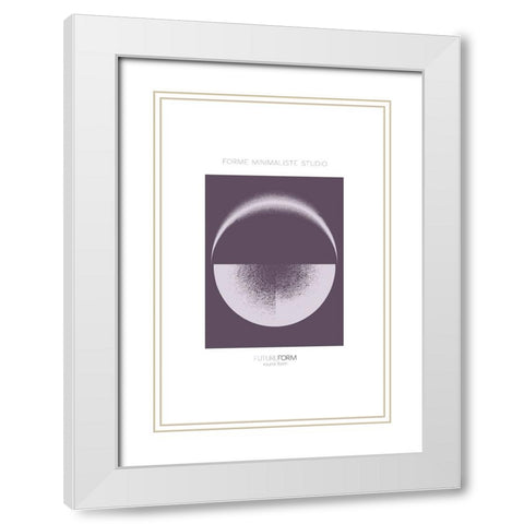 Future Form III White Modern Wood Framed Art Print with Double Matting by Incado