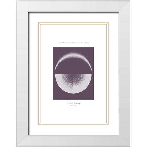 Future Form III White Modern Wood Framed Art Print with Double Matting by Incado
