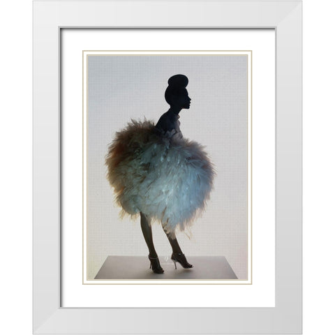 Bluemingo White Modern Wood Framed Art Print with Double Matting by Incado