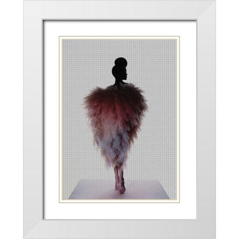 Pinklingo White Modern Wood Framed Art Print with Double Matting by Incado