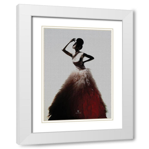 Redlingo White Modern Wood Framed Art Print with Double Matting by Incado