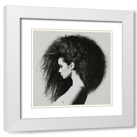 Poof White Modern Wood Framed Art Print with Double Matting by Incado