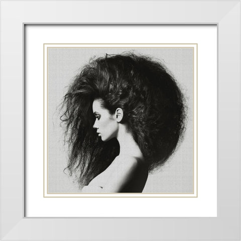 Poof White Modern Wood Framed Art Print with Double Matting by Incado