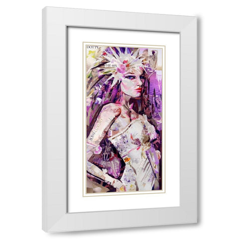 Ice Flower White Modern Wood Framed Art Print with Double Matting by Grey, James