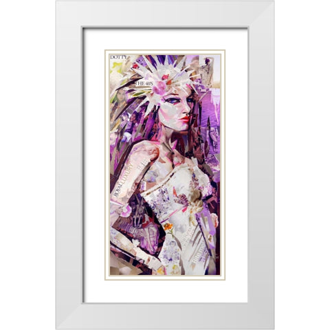 Ice Flower White Modern Wood Framed Art Print with Double Matting by Grey, James