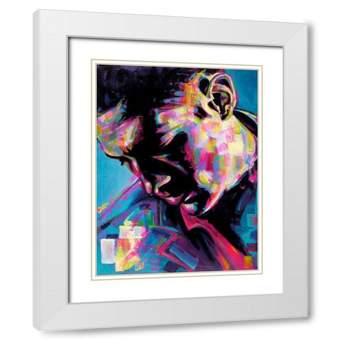 Poser White Modern Wood Framed Art Print with Double Matting by Grey, James