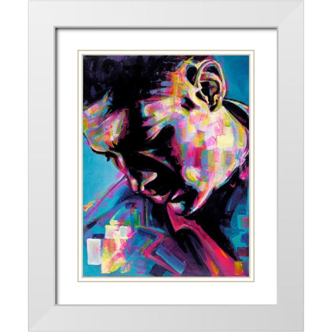 Poser White Modern Wood Framed Art Print with Double Matting by Grey, James