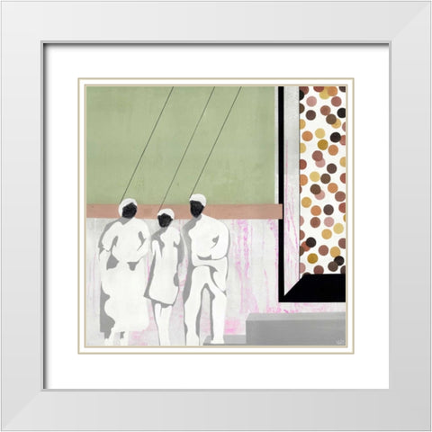 Iaâ‚¬â„¢m Hung up White Modern Wood Framed Art Print with Double Matting by Olesen, Nicolai Kubel