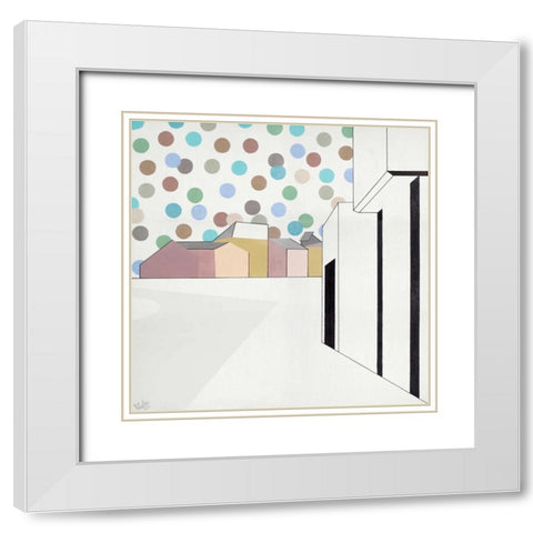 Perspektive I White Modern Wood Framed Art Print with Double Matting by Olesen, Nicolai Kubel